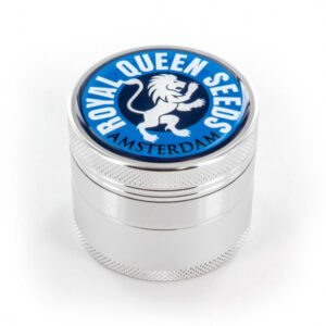 GRINDER IN ALLUMINIO DRIP CON LOGO ROYAL QUEEN SEEDS